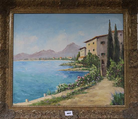 Italian School Mediterranean coastal landscape 50 x 60cm